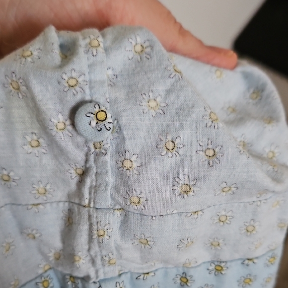 Strasburg Light Blue Floral Daisy Kids Dress - Picture 8 of 9